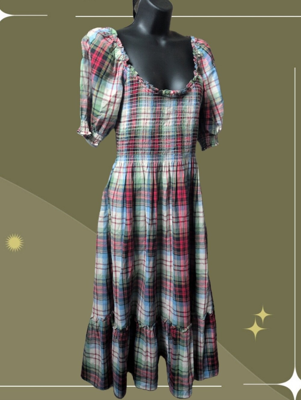 ✨The Louisa Nap Dress in Tartan Plaid by Hill House Home size m